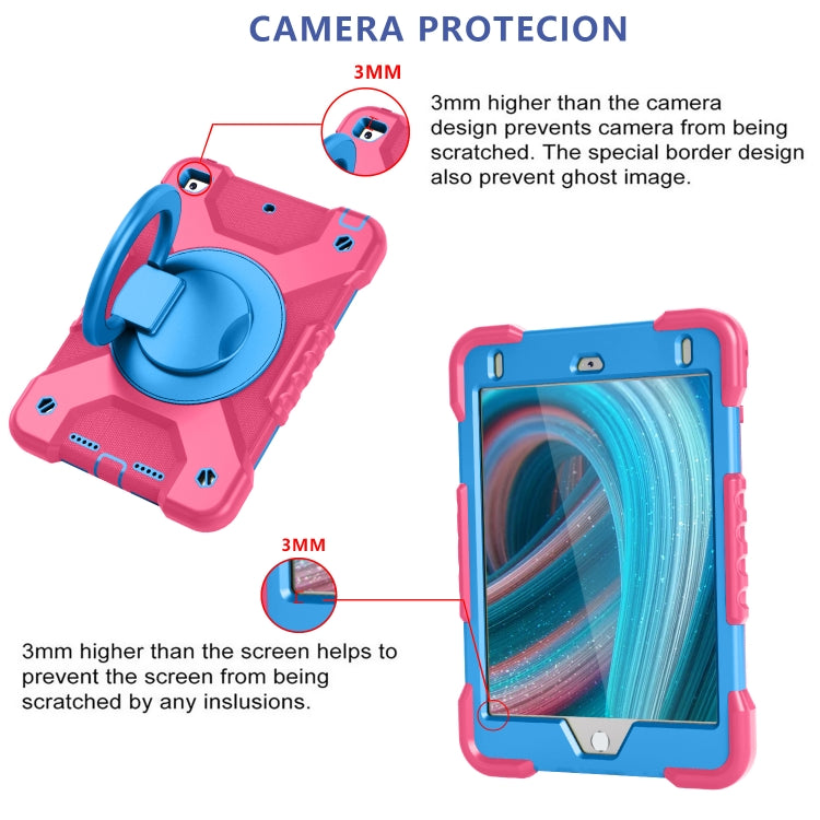 Shockproof Colorful Silicone + PC Protective Case with Holder & Shoulder Strap & Pen Slot For iPad mini 4 / 5