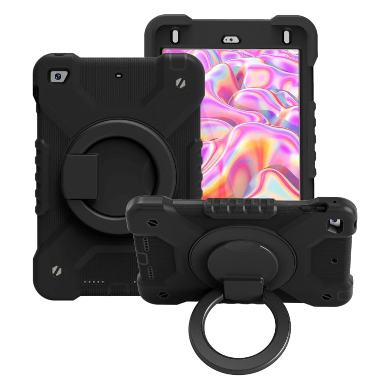 Shockproof Colorful Silicone + PC Protective Case with Holder & Shoulder Strap & Pen Slot For iPad mini 4 / 5