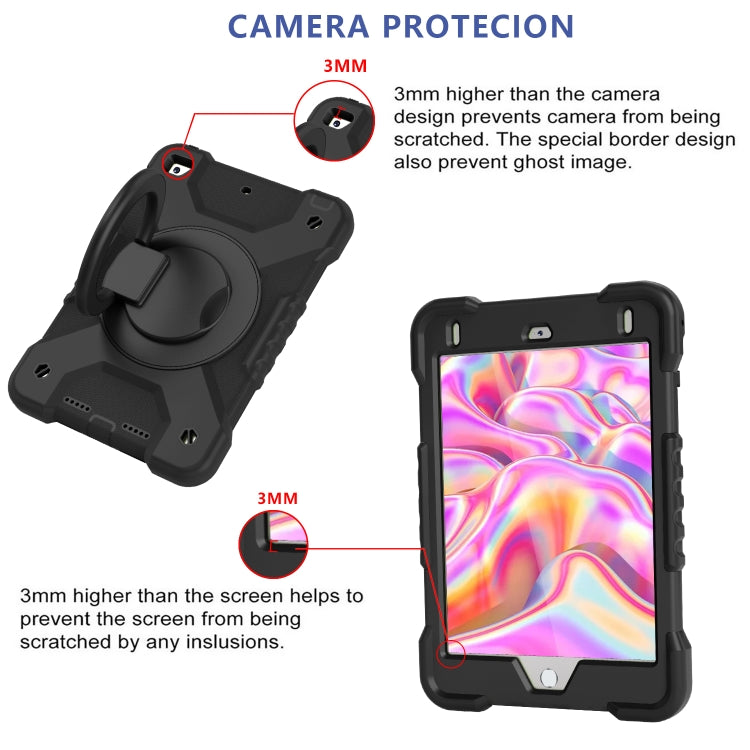 Shockproof Colorful Silicone + PC Protective Case with Holder & Shoulder Strap & Pen Slot For iPad mini 4 / 5