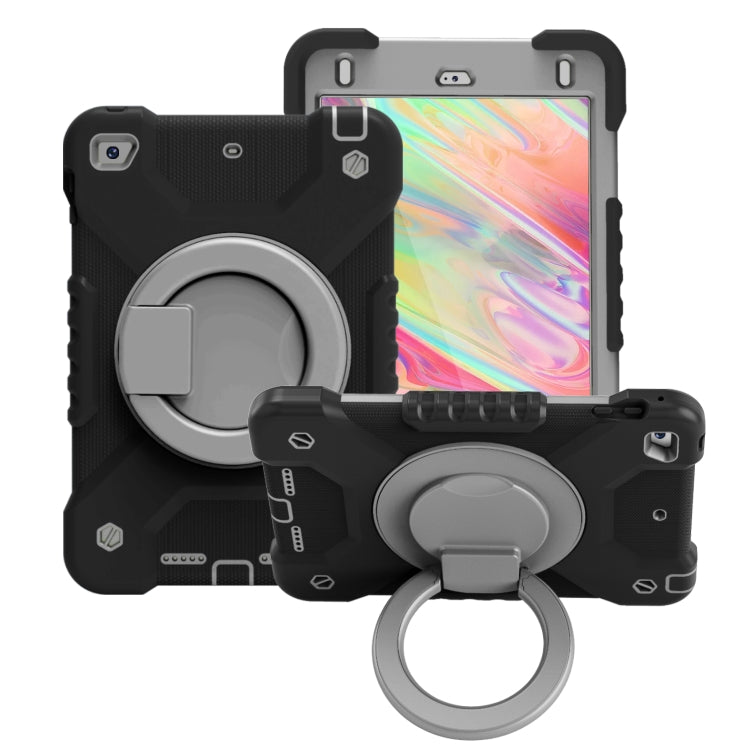 Shockproof Colorful Silicone + PC Protective Case with Holder & Shoulder Strap & Pen Slot For iPad mini 4 / 5