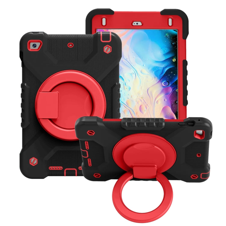 Shockproof Colorful Silicone + PC Protective Case with Holder & Shoulder Strap & Pen Slot For iPad mini 4 / 5