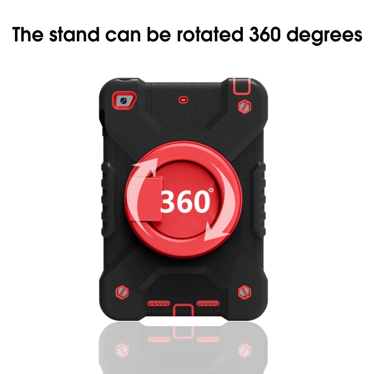 Shockproof Colorful Silicone + PC Protective Case with Holder & Shoulder Strap & Pen Slot For iPad mini 4 / 5