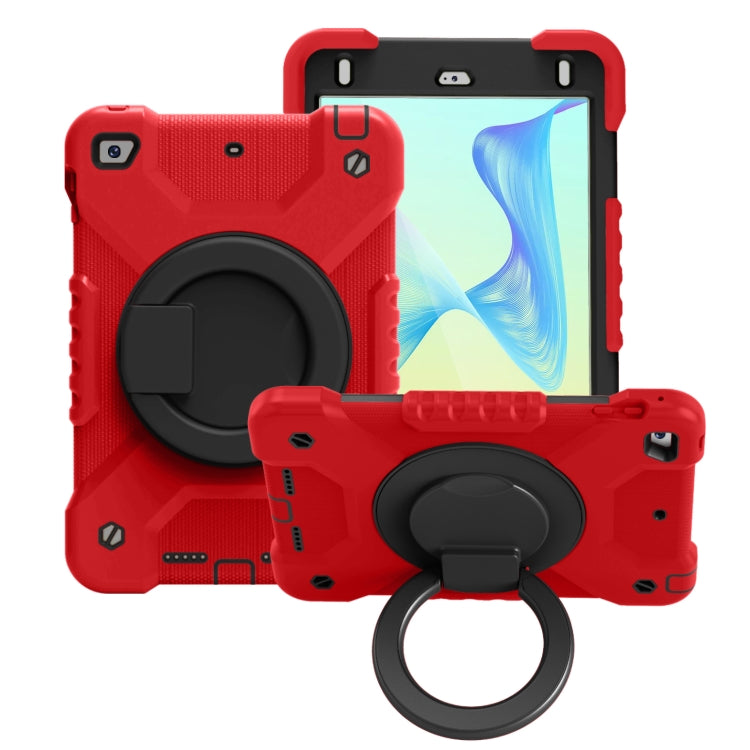 Shockproof Colorful Silicone + PC Protective Case with Holder & Shoulder Strap & Pen Slot For iPad mini 4 / 5