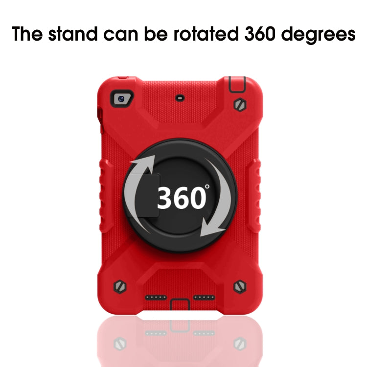 Shockproof Colorful Silicone + PC Protective Case with Holder & Shoulder Strap & Pen Slot For iPad mini 4 / 5