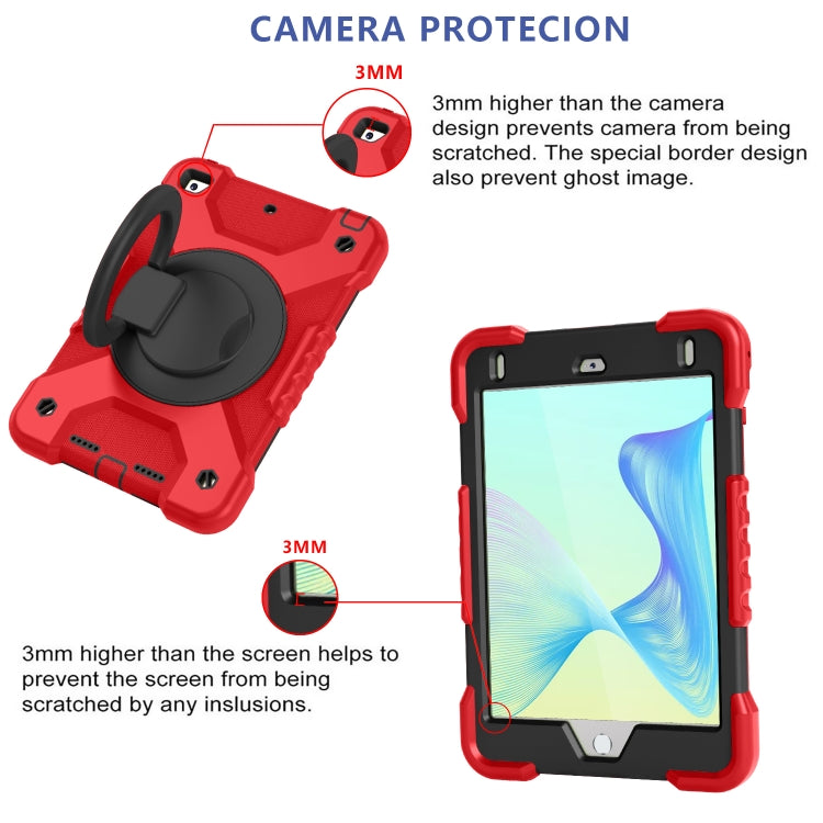 Shockproof Colorful Silicone + PC Protective Case with Holder & Shoulder Strap & Pen Slot For iPad mini 4 / 5