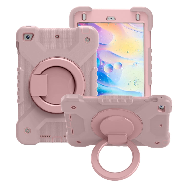 Shockproof Colorful Silicone + PC Protective Case with Holder & Shoulder Strap & Pen Slot For iPad mini 4 / 5