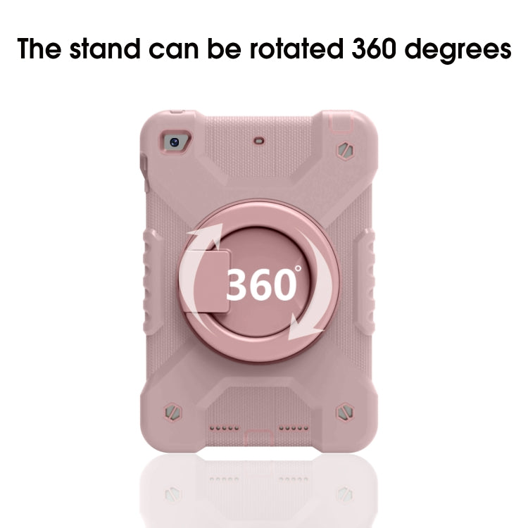 Shockproof Colorful Silicone + PC Protective Case with Holder & Shoulder Strap & Pen Slot For iPad mini 4 / 5