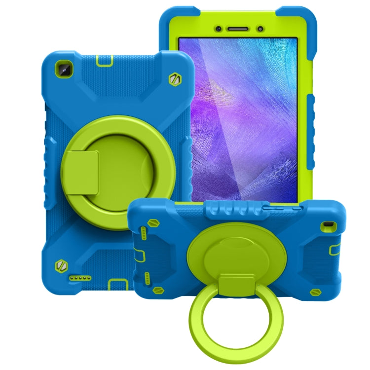 For Samsung Galaxy Tab A 8.0 (2019) T290 / T295 Shockproof Colorful Silicone + PC Protective Case with Holder & Shoulder Strap & Pen Slot