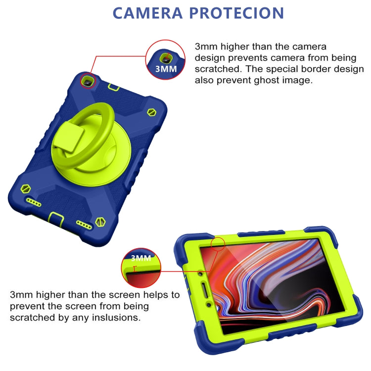 For Samsung Galaxy Tab A 8.0 (2019) T290 / T295 Shockproof Colorful Silicone + PC Protective Case with Holder & Shoulder Strap & Pen Slot
