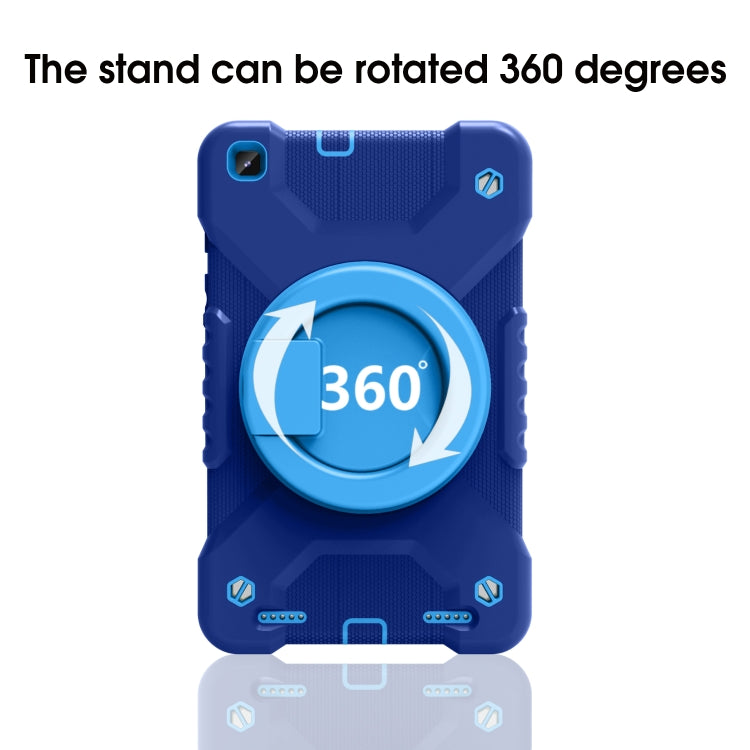 For Samsung Galaxy Tab A 8.0 (2019) T290 / T295 Shockproof Colorful Silicone + PC Protective Case with Holder & Shoulder Strap & Pen Slot
