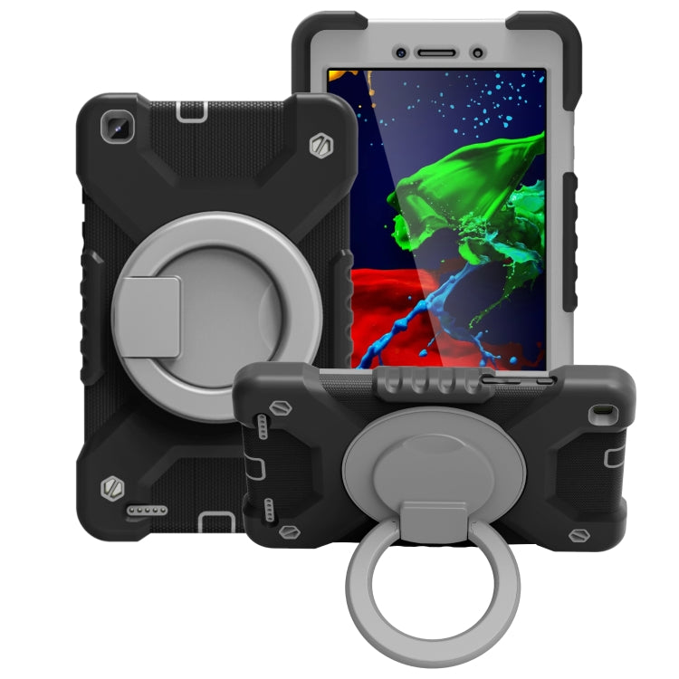 For Samsung Galaxy Tab A 8.0 (2019) T290 / T295 Shockproof Colorful Silicone + PC Protective Case with Holder & Shoulder Strap & Pen Slot