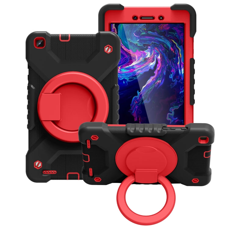For Samsung Galaxy Tab A 8.0 (2019) T290 / T295 Shockproof Colorful Silicone + PC Protective Case with Holder & Shoulder Strap & Pen Slot