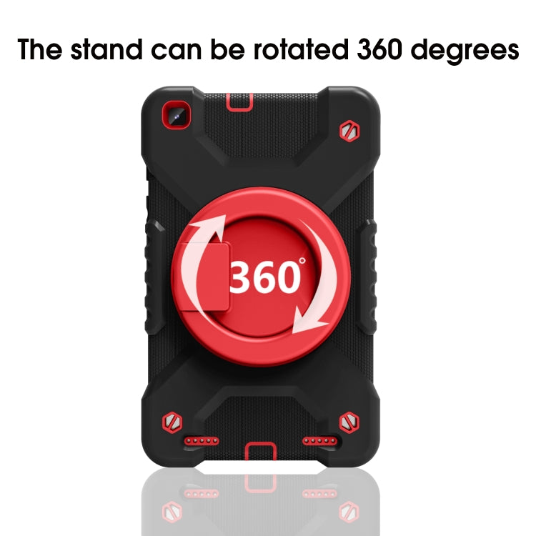 For Samsung Galaxy Tab A 8.0 (2019) T290 / T295 Shockproof Colorful Silicone + PC Protective Case with Holder & Shoulder Strap & Pen Slot