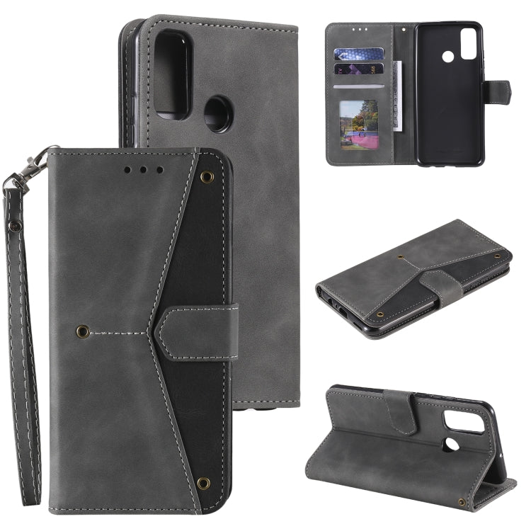For Motorola Moto G30 / G10 Stitching Calf Texture Horizontal Flip Leather Case with Holder & Card Slots & Wallet