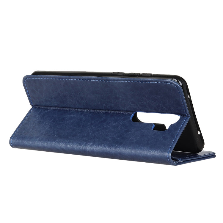 For OPPO A9 (2020) Magnetic Retro Crazy Horse Texture Horizontal Flip Leather Case with Holder & Card Slots