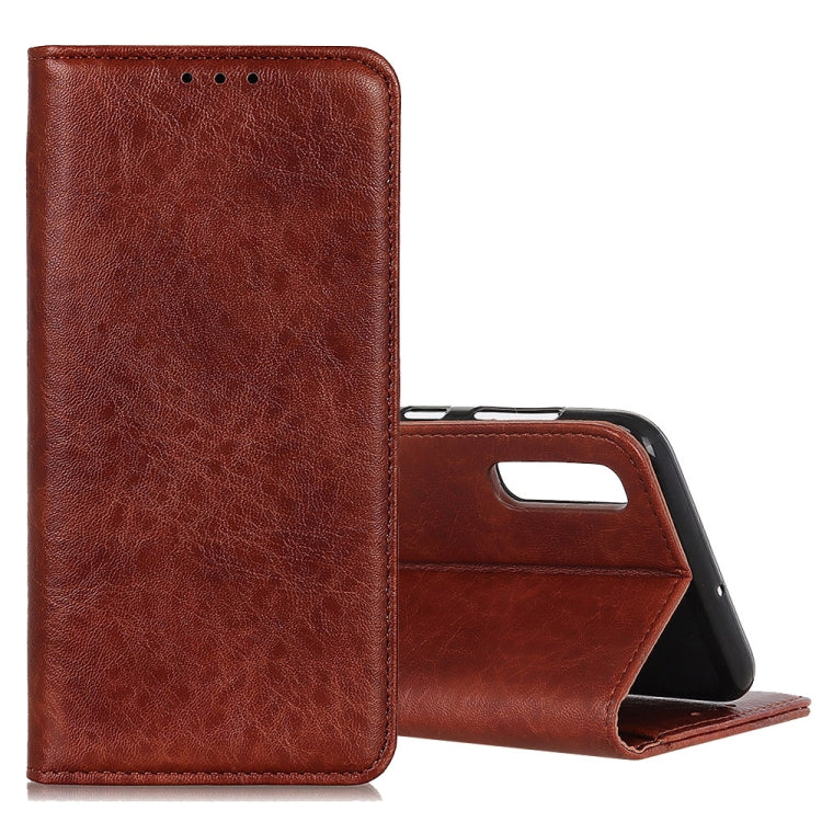 For Galaxy A70s Magnetic Retro Crazy Horse Texture Horizontal Flip Leather Case with Holder & Card Slots