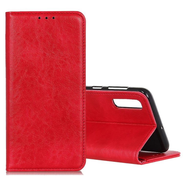 For Galaxy A70s Magnetic Retro Crazy Horse Texture Horizontal Flip Leather Case with Holder & Card Slots