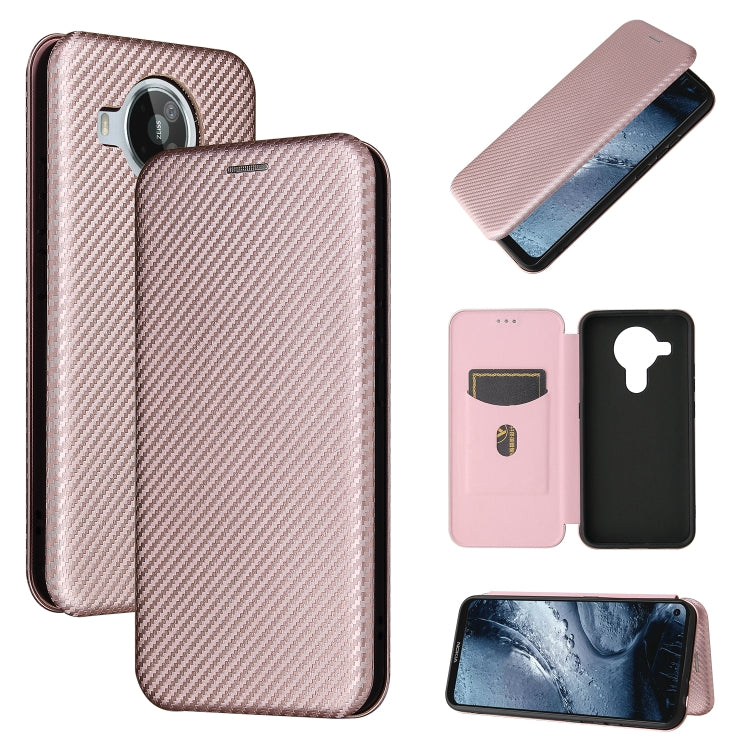 For Nokia 7.3 Carbon Fiber Texture Horizontal Flip TPU + PC + PU Leather Case with Card Slot