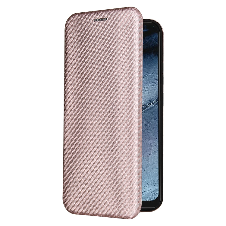 For Nokia 7.3 Carbon Fiber Texture Horizontal Flip TPU + PC + PU Leather Case with Card Slot