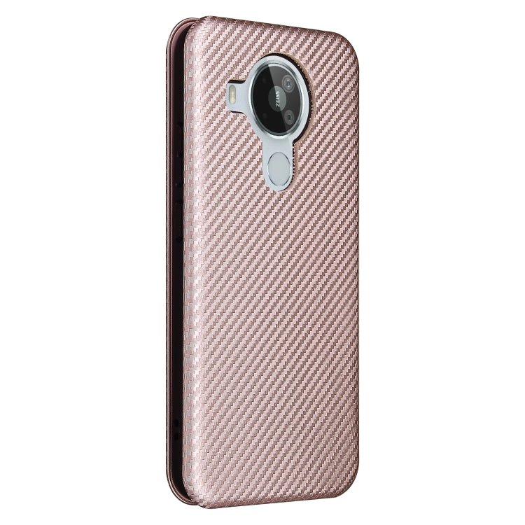 For Nokia 7.3 Carbon Fiber Texture Horizontal Flip TPU + PC + PU Leather Case with Card Slot