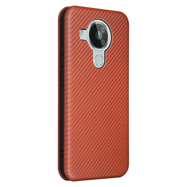 For Nokia 7.3 Carbon Fiber Texture Horizontal Flip TPU + PC + PU Leather Case with Card Slot