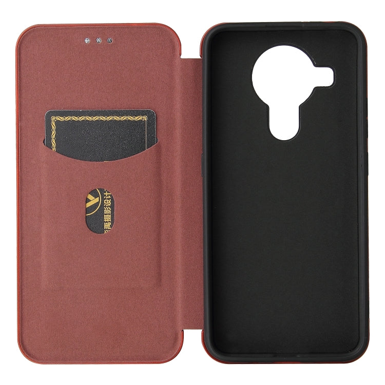 For Nokia 7.3 Carbon Fiber Texture Horizontal Flip TPU + PC + PU Leather Case with Card Slot