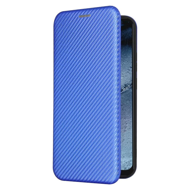 For Nokia 7.3 Carbon Fiber Texture Horizontal Flip TPU + PC + PU Leather Case with Card Slot