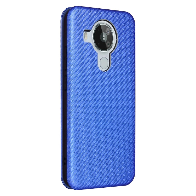 For Nokia 7.3 Carbon Fiber Texture Horizontal Flip TPU + PC + PU Leather Case with Card Slot