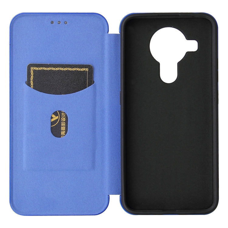For Nokia 7.3 Carbon Fiber Texture Horizontal Flip TPU + PC + PU Leather Case with Card Slot