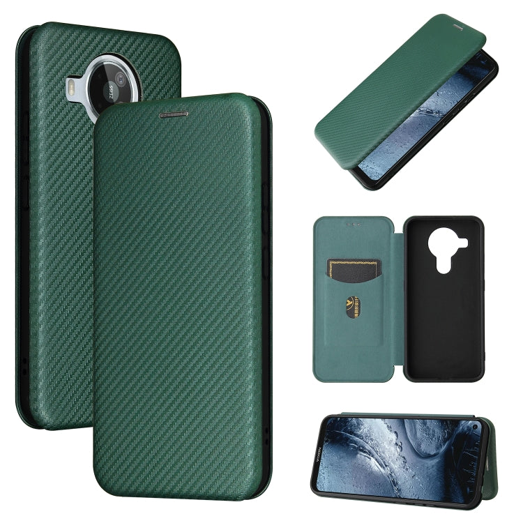 For Nokia 7.3 Carbon Fiber Texture Horizontal Flip TPU + PC + PU Leather Case with Card Slot