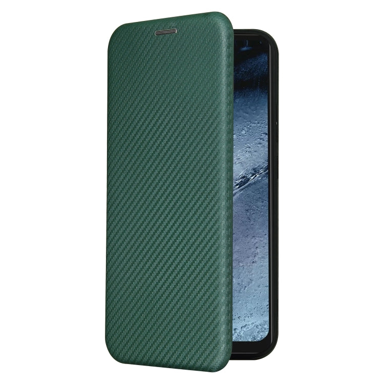 For Nokia 7.3 Carbon Fiber Texture Horizontal Flip TPU + PC + PU Leather Case with Card Slot