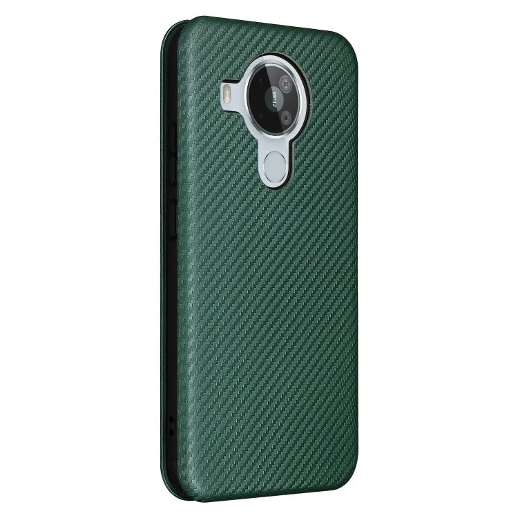 For Nokia 7.3 Carbon Fiber Texture Horizontal Flip TPU + PC + PU Leather Case with Card Slot