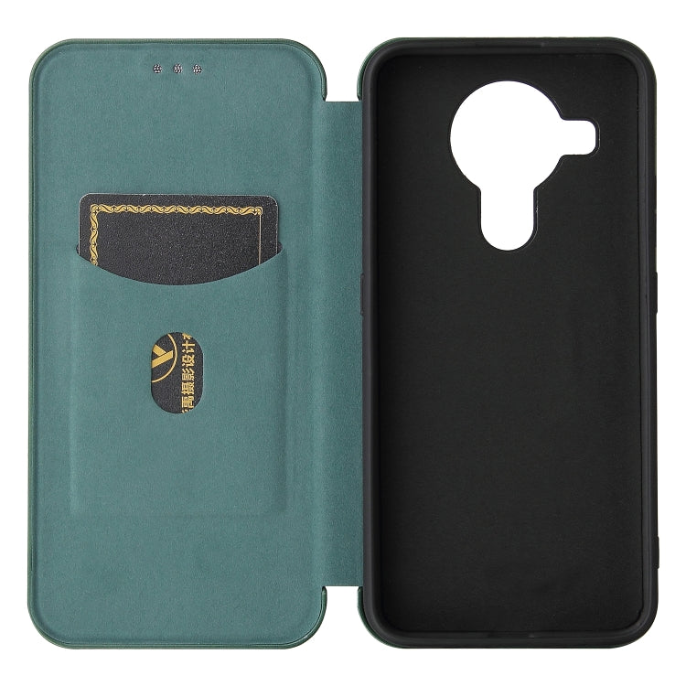 For Nokia 7.3 Carbon Fiber Texture Horizontal Flip TPU + PC + PU Leather Case with Card Slot