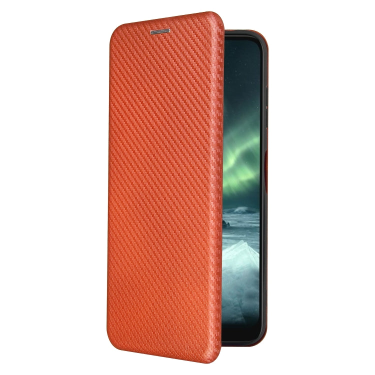 For Nokia 6.3 Carbon Fiber Texture Horizontal Flip TPU + PC + PU Leather Case with Card Slot