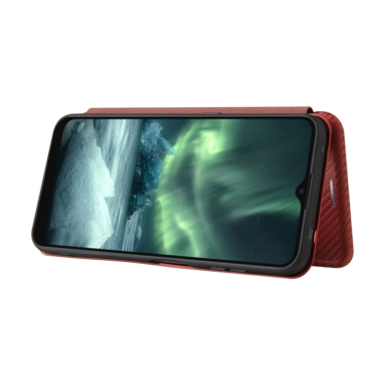 For Nokia 6.3 Carbon Fiber Texture Horizontal Flip TPU + PC + PU Leather Case with Card Slot