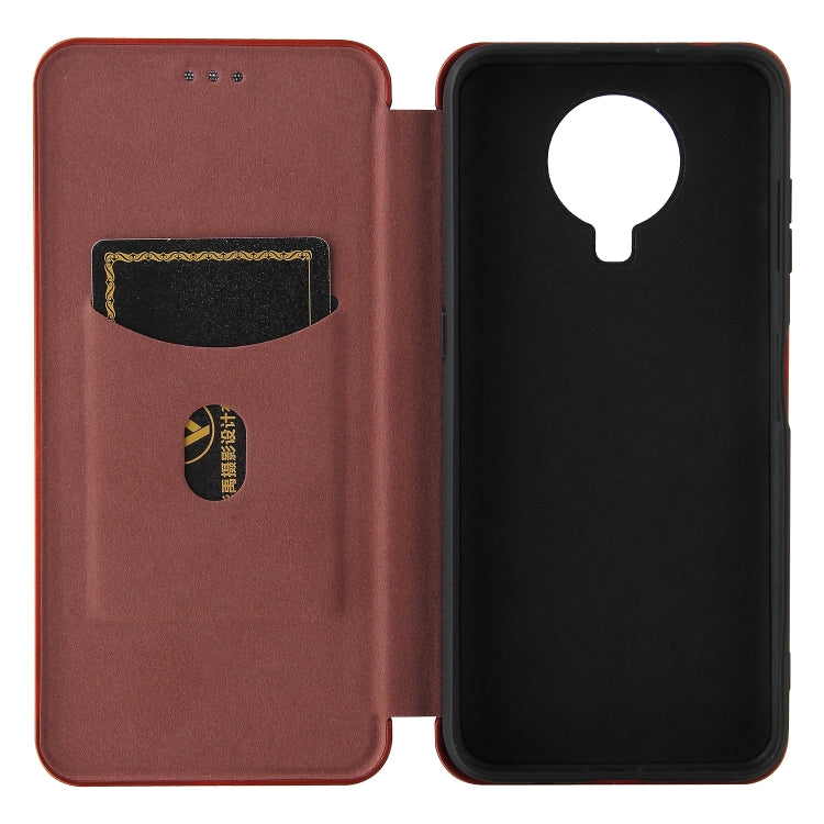 For Nokia 6.3 Carbon Fiber Texture Horizontal Flip TPU + PC + PU Leather Case with Card Slot