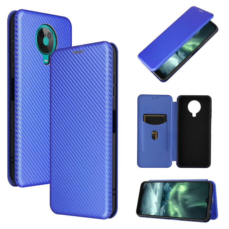 For Nokia 6.3 Carbon Fiber Texture Horizontal Flip TPU + PC + PU Leather Case with Card Slot