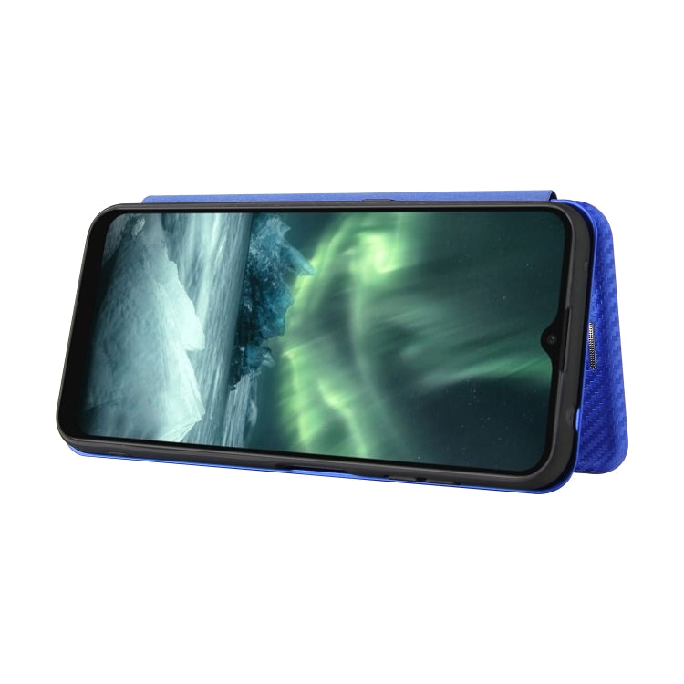 For Nokia 6.3 Carbon Fiber Texture Horizontal Flip TPU + PC + PU Leather Case with Card Slot