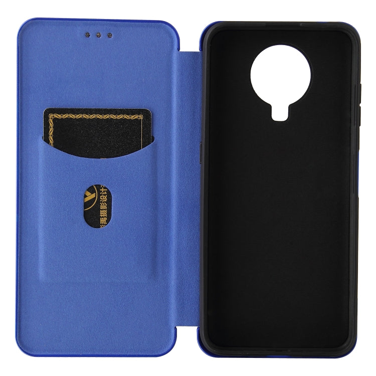 For Nokia 6.3 Carbon Fiber Texture Horizontal Flip TPU + PC + PU Leather Case with Card Slot