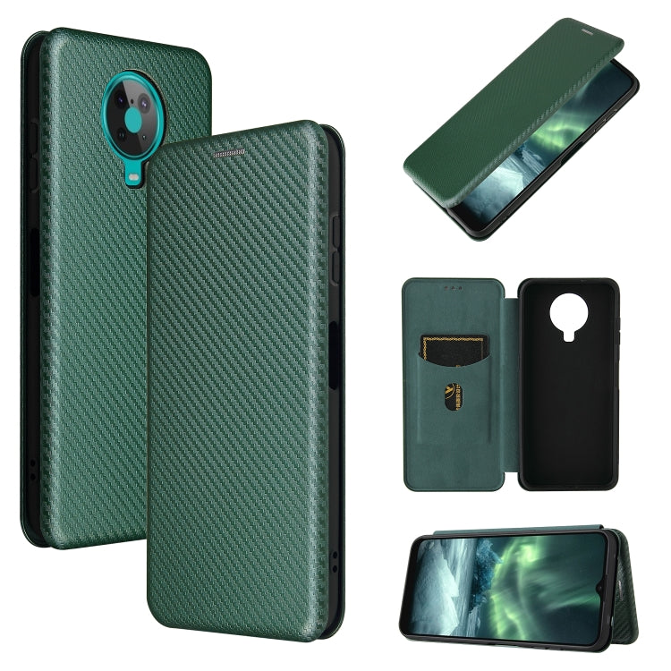 For Nokia 6.3 Carbon Fiber Texture Horizontal Flip TPU + PC + PU Leather Case with Card Slot
