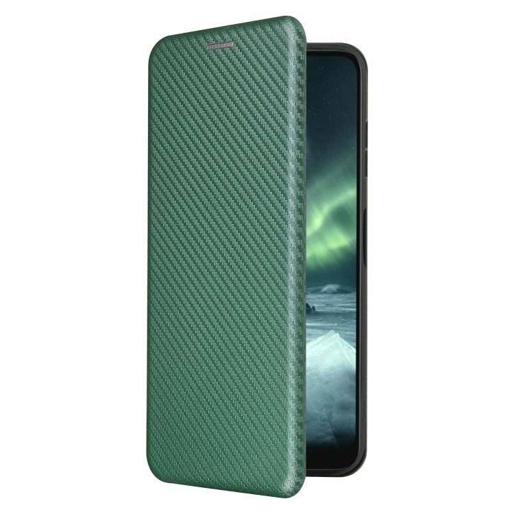 For Nokia 6.3 Carbon Fiber Texture Horizontal Flip TPU + PC + PU Leather Case with Card Slot