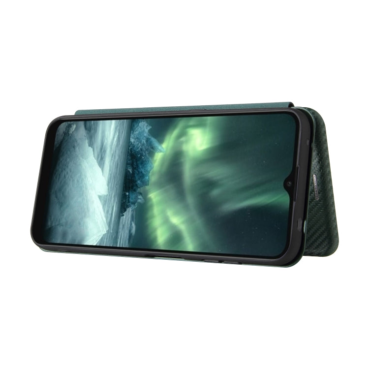 For Nokia 6.3 Carbon Fiber Texture Horizontal Flip TPU + PC + PU Leather Case with Card Slot
