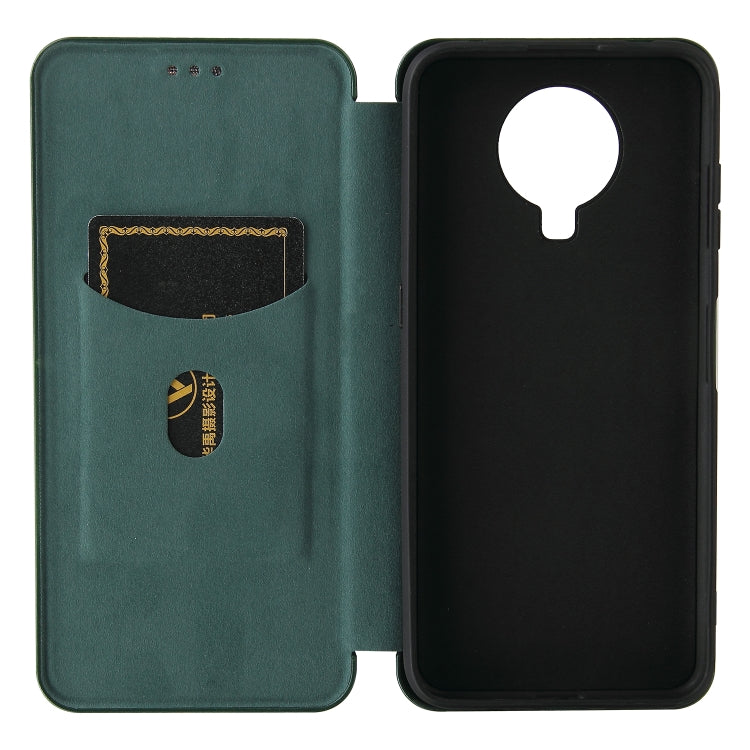 For Nokia 6.3 Carbon Fiber Texture Horizontal Flip TPU + PC + PU Leather Case with Card Slot