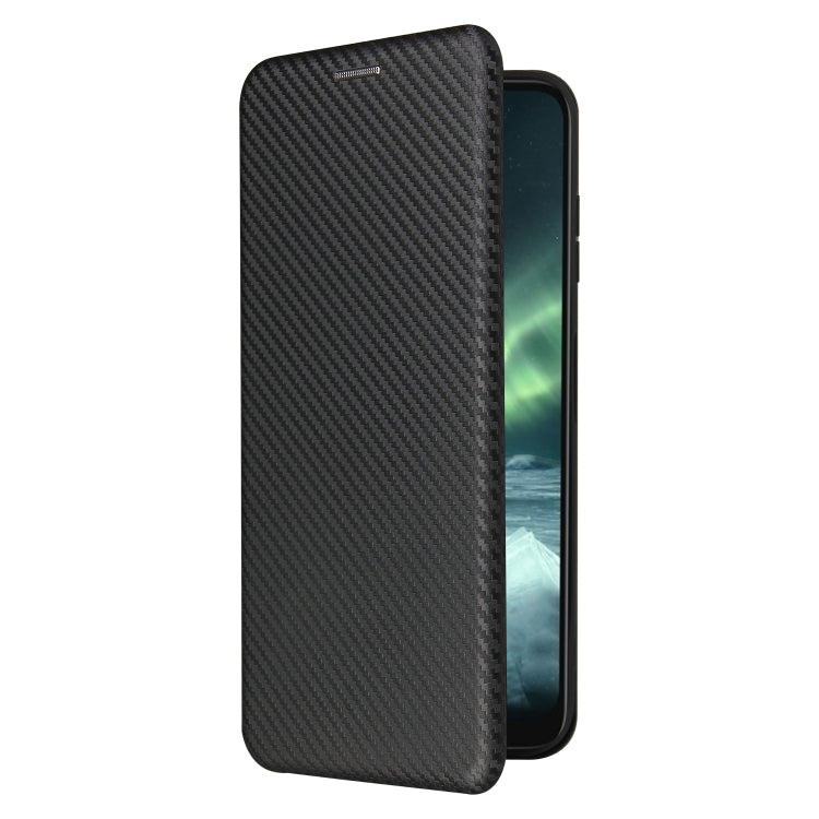 For Nokia 6.3 Carbon Fiber Texture Horizontal Flip TPU + PC + PU Leather Case with Card Slot
