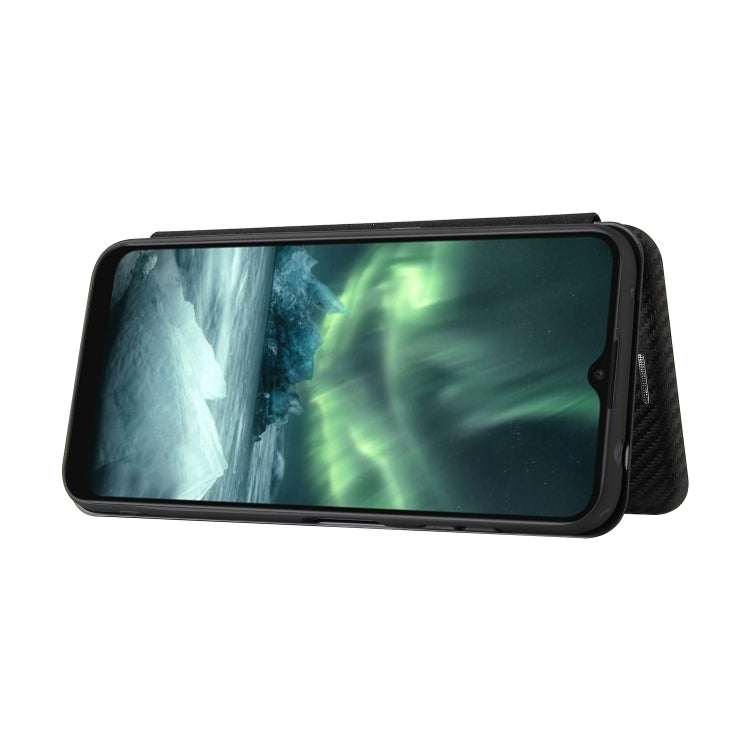 For Nokia 6.3 Carbon Fiber Texture Horizontal Flip TPU + PC + PU Leather Case with Card Slot