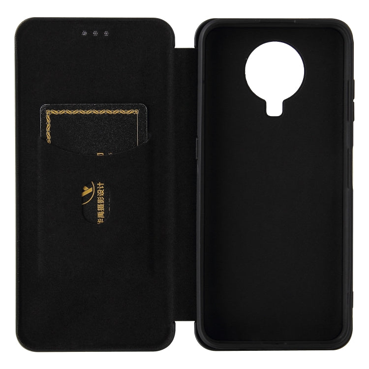 For Nokia 6.3 Carbon Fiber Texture Horizontal Flip TPU + PC + PU Leather Case with Card Slot