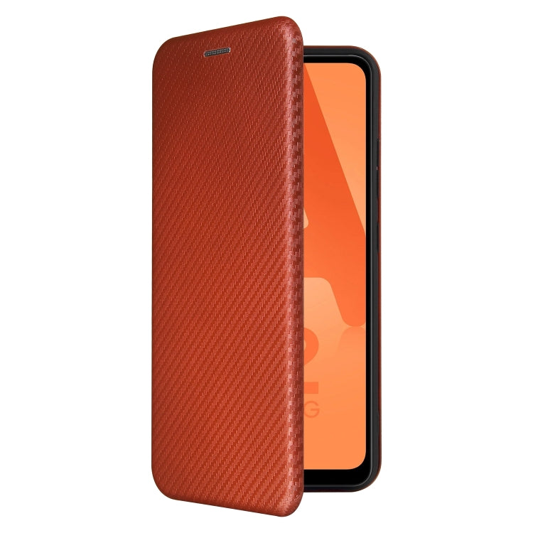 For Samsung Galaxy A32 4G Carbon Fiber Texture Horizontal Flip TPU + PC + PU Leather Case with Card Slot