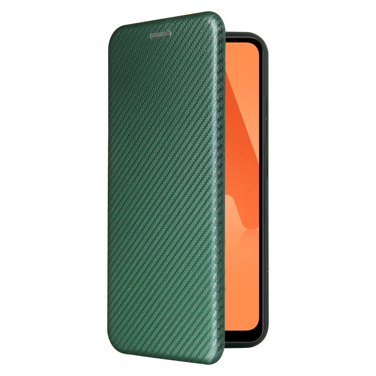 For Samsung Galaxy A32 4G Carbon Fiber Texture Horizontal Flip TPU + PC + PU Leather Case with Card Slot