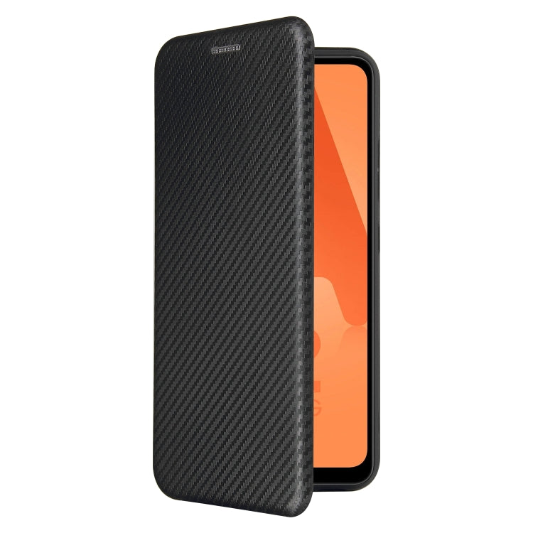 For Samsung Galaxy A32 4G Carbon Fiber Texture Horizontal Flip TPU + PC + PU Leather Case with Card Slot