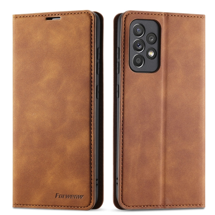 For Samsung Galaxy A52 5G / 4G Forwenw Dream Series Oil Edge Strong Magnetism Horizontal Flip Leather Case with Holder & Card Slots & Wallet & Photo Frame